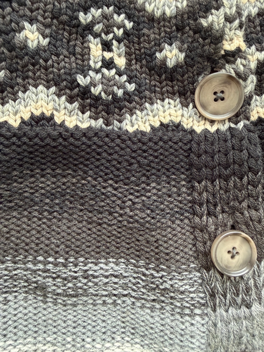 Ports 1961 Wool Ombre Fair Isle Wool Cape Sweater Cardigan Poncho XS - Picture 11 of 11